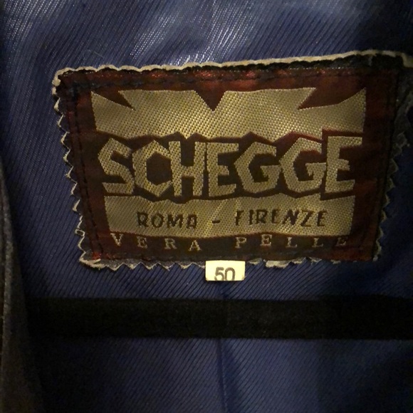 Schegge Italian purple leather blazer - Picture 2 of 4